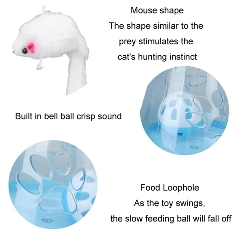 Cat Toy Ball Cat Stick Self-stimulation Boredom Relief Food Leakage Tumbler(Water Drop Yellow)