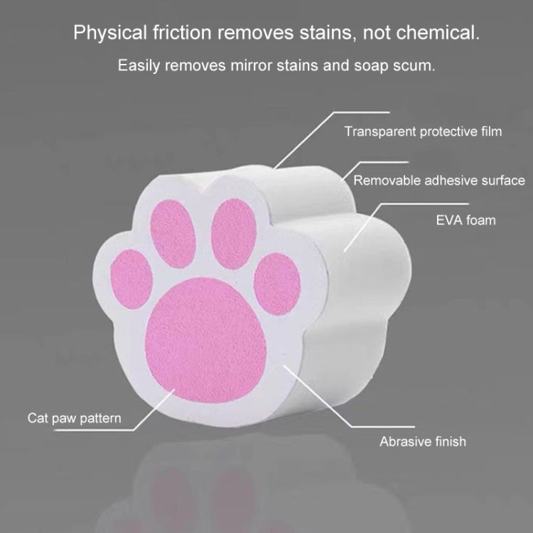 Bathroom Glass Mirror Stain Removal Watermark Sponge Rub Faucet Descaling Cleaning Tool(Pink)