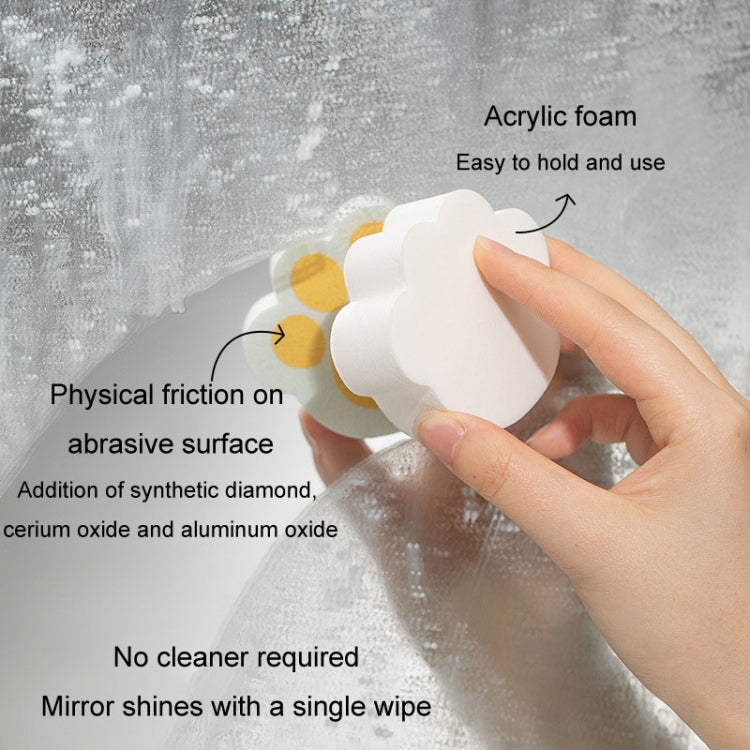 Bathroom Glass Mirror Stain Removal Watermark Sponge Rub Faucet Descaling Cleaning Tool(Pink)