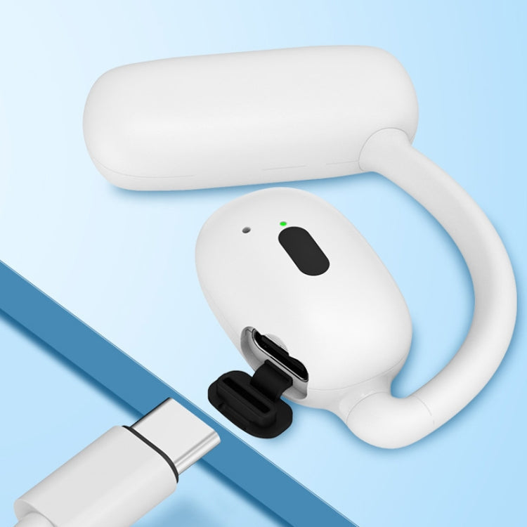 Bluetooth V5.4 Hanging Ear Wireless Earbuds Stereo Sound Headphones(White)