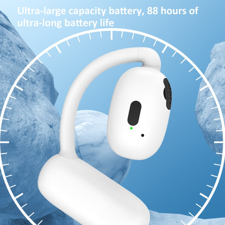 Bluetooth V5.4 Hanging Ear Wireless Earbuds Stereo Sound Headphones(White)