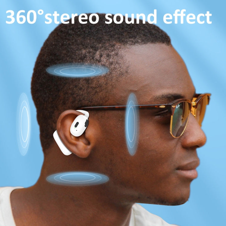 Bluetooth V5.4 Hanging Ear Wireless Earbuds Stereo Sound Headphones(White)