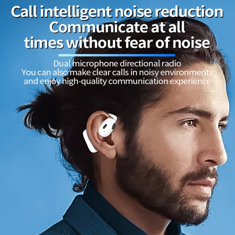Bluetooth V5.4 Hanging Ear Wireless Earbuds Stereo Sound Headphones(White)