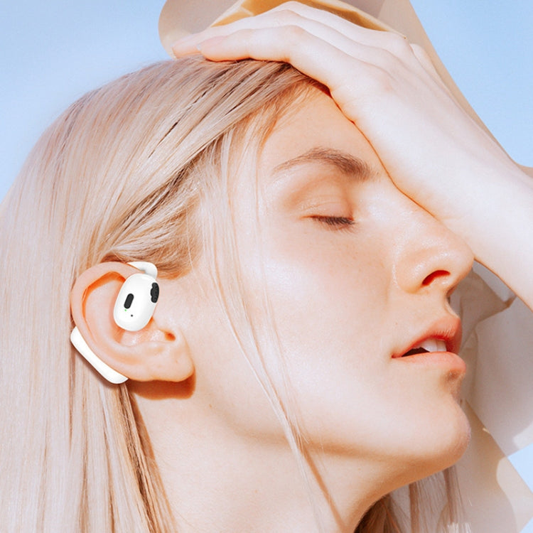 Bluetooth V5.4 Hanging Ear Wireless Earbuds Stereo Sound Headphones(White)