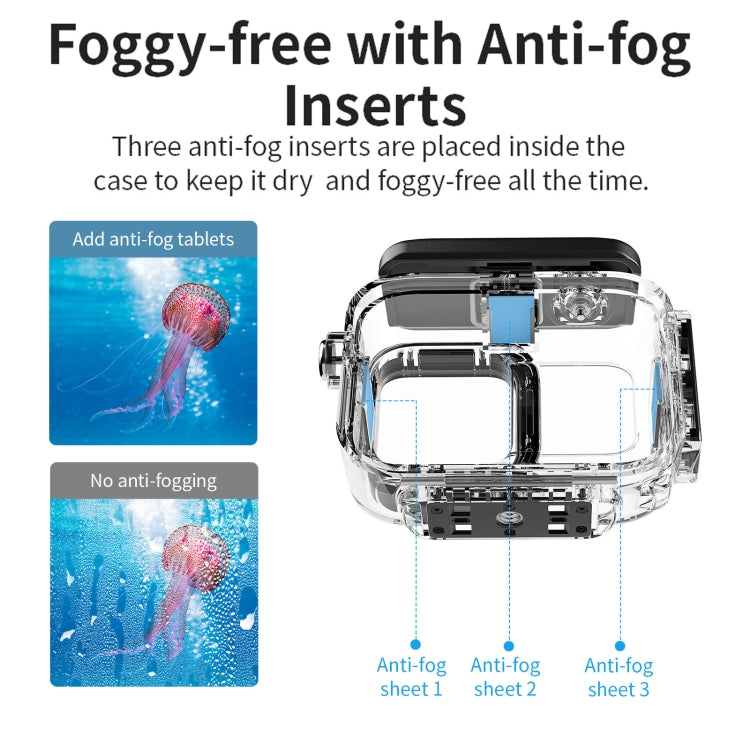 aMagisn Horizontal and Vertical Shooting Dive Shell 60m Waterproof Shell Accessories, For Insta360 Ace