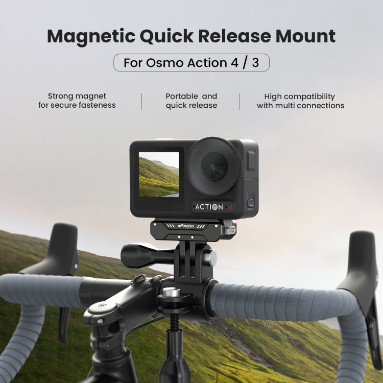 For DJI Osmo 360 / Action 5 Pro / Action 4 / Action 3 aMagisn Magnetic Fast Disassembly Motion Camera Accessories, AA09