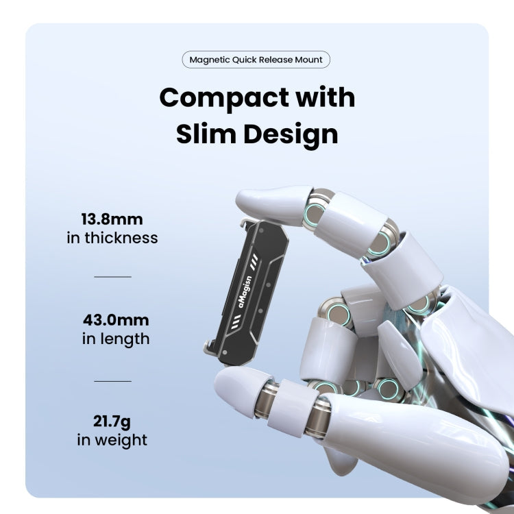 For DJI Osmo 360 / Action 5 Pro / Action 4 / Action 3 aMagisn Magnetic Fast Disassembly Motion Camera Accessories, AA09