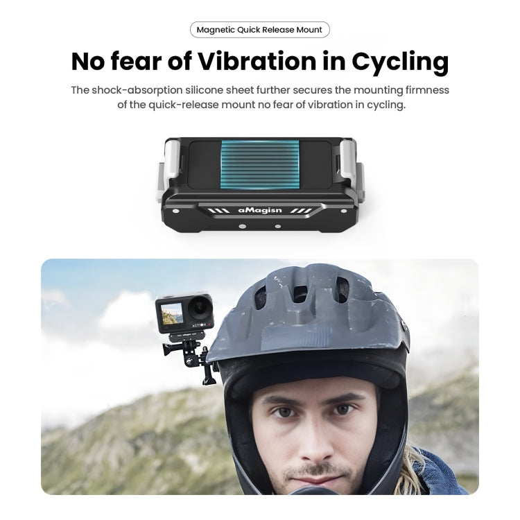 For DJI Osmo 360 / Action 5 Pro / Action 4 / Action 3 aMagisn Magnetic Fast Disassembly Motion Camera Accessories, AA09