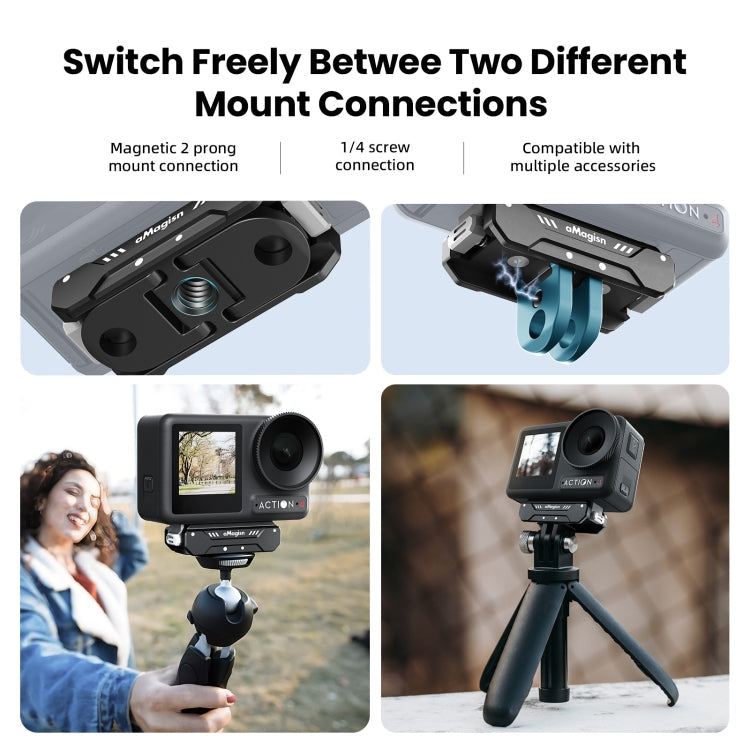 For DJI Osmo 360 / Action 5 Pro / Action 4 / Action 3 aMagisn Magnetic Fast Disassembly Motion Camera Accessories, AA09