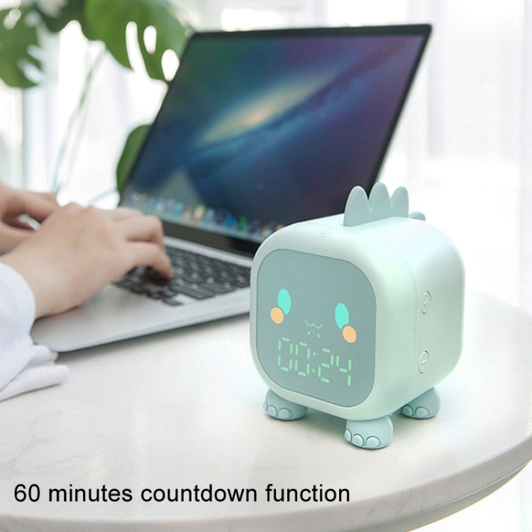 Dinosaur Kids Alarm Clock Electronic Clock Multifunctional Chime Small Alarm Clock(Pink)