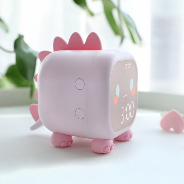 Dinosaur Kids Alarm Clock Electronic Clock Multifunctional Chime Small Alarm Clock(Pink)