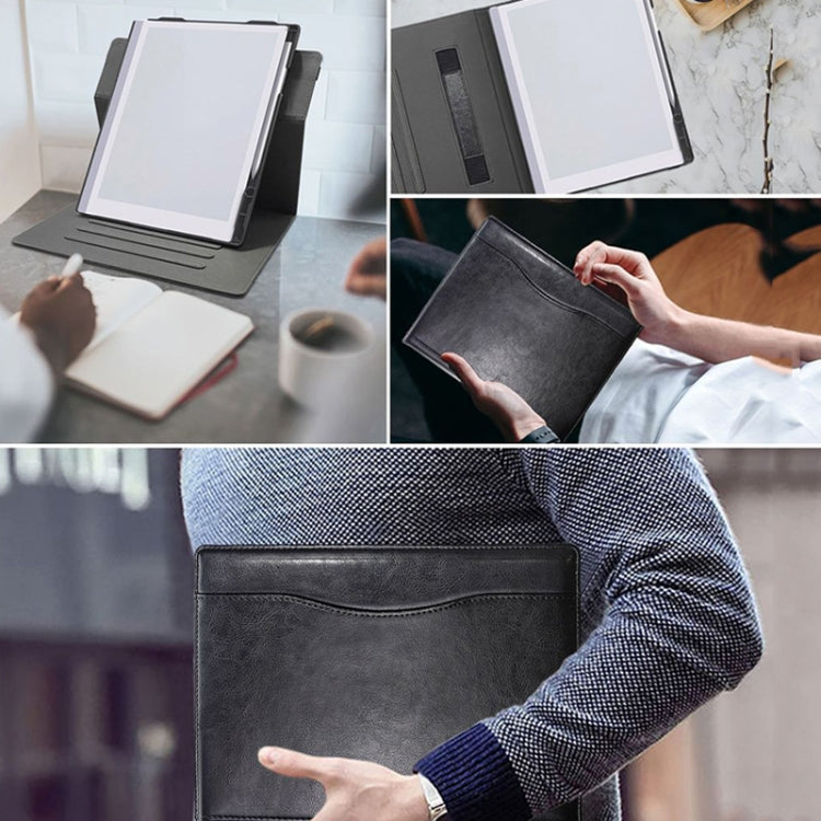 For ReMarkable 2 10.3 Inch 2020 Paper Tablet Case 360 Degree Rotating Stand Cover with Pencil Holder(Brown)