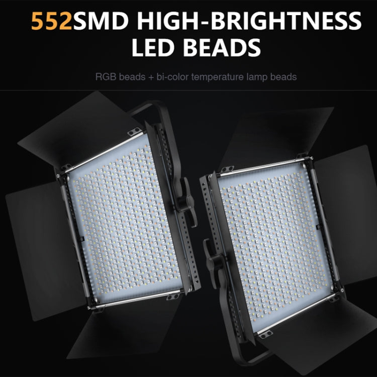 Pixel K80 RGB 45W 2600-10000K 552 LEDs Photography Fill Light Panel Lamp With LCD Display,US Plug Standard Set