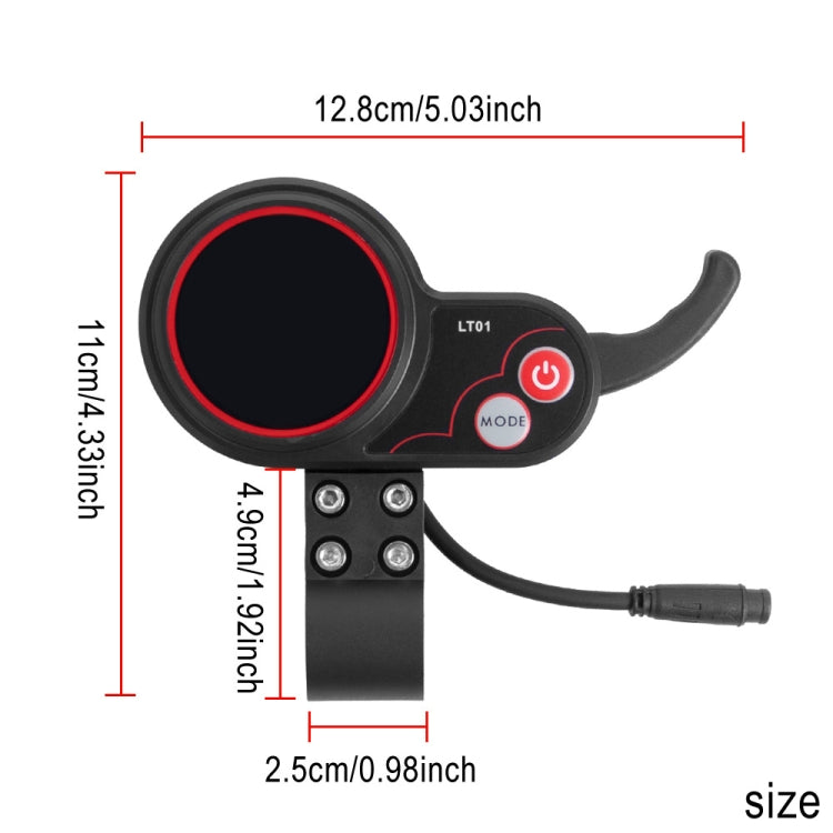 LT01 6 Pin Display Electric Scooter Instrument For Kaabo Mantis8 / Mantis10 / WOLF WARRIOR X, LT01 6 Pin