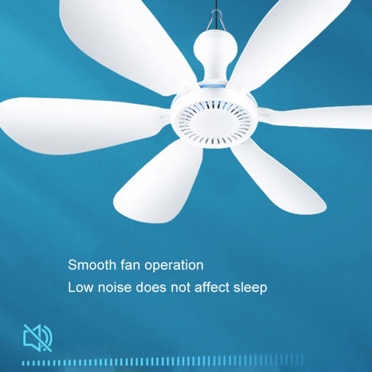 USB Home Dormitory Mute High Wind Power Mini Fan Six Blade Small Ceiling Fan, Style: Single Fan