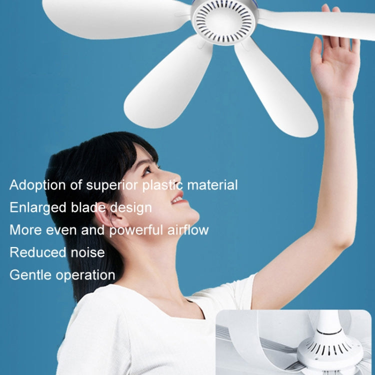USB Home Dormitory Mute High Wind Power Mini Fan Six Blade Small Ceiling Fan, Style: Single Fan