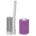 Luxuriate in Lavender: 6-Piece Disposable Toilet Brush Set with Lavender Scented Brush Heads for Effortless Cleaning