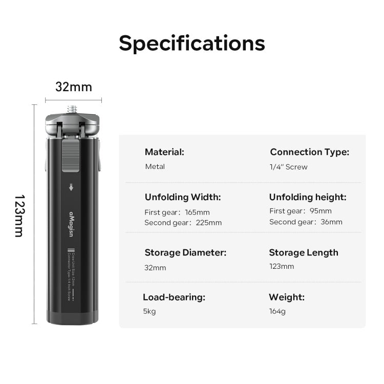 aMagisn AM11 Metal Desktop Tripod Mini Sports Camera SLR Accessories, AM11