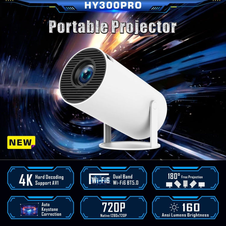 HY300 PRO Smart Projector Android 11.0 System 120 Lumen Portable Projector(UK Plug)