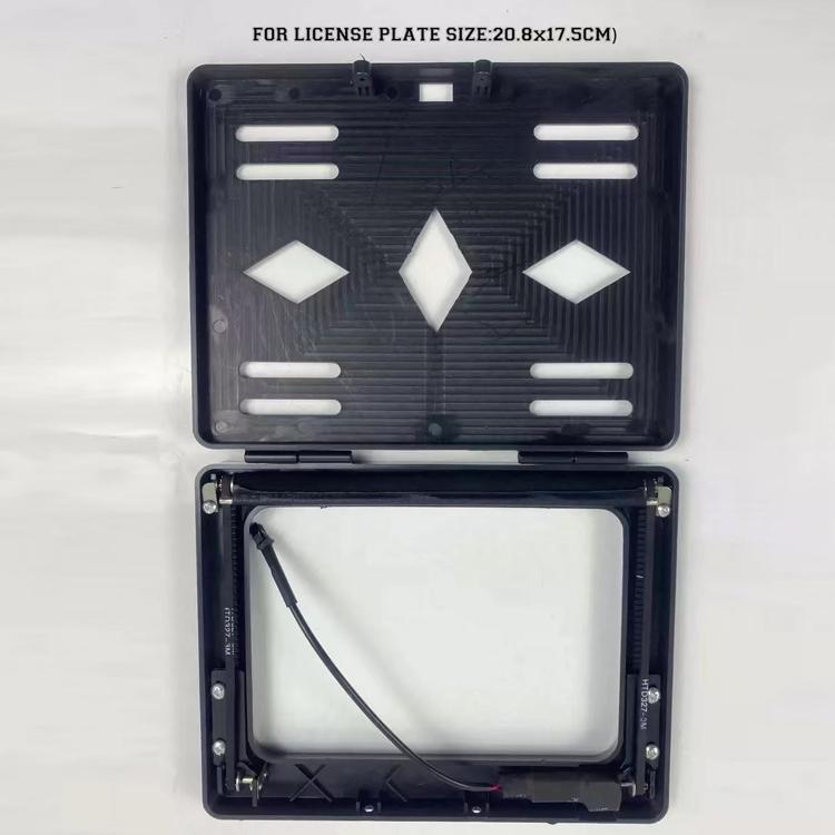 EU Standard Motorcycle License Plate Roller Shutter Cover Frame