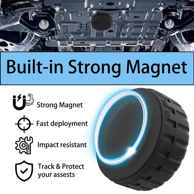 For Airtag PC High-Strength Magnetic Suction Waterproof Protective Cover(Black)