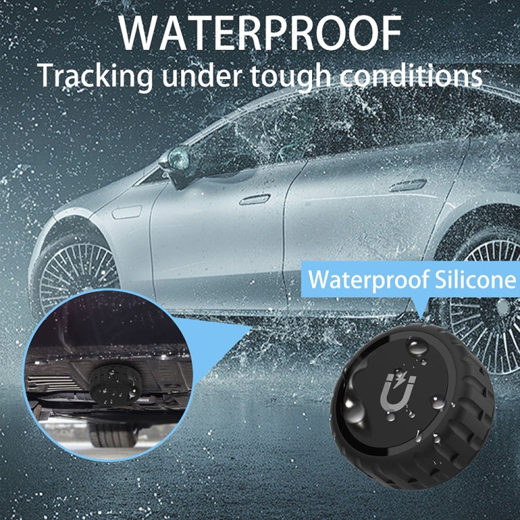 For Airtag PC High-Strength Magnetic Suction Waterproof Protective Cover(Black)