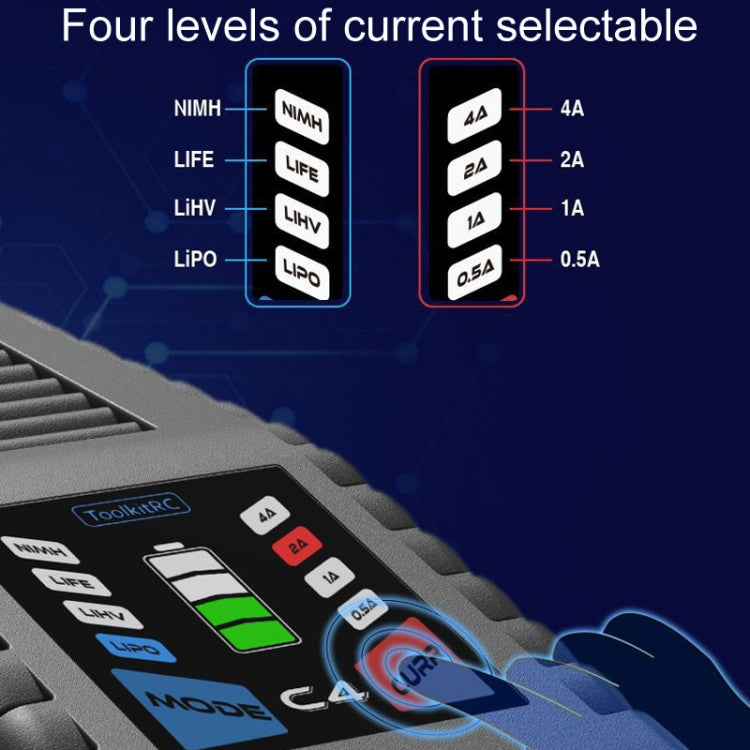 ToolkitRC C4 50W Drones Simple Li-Po Battery Balance Charger, C4