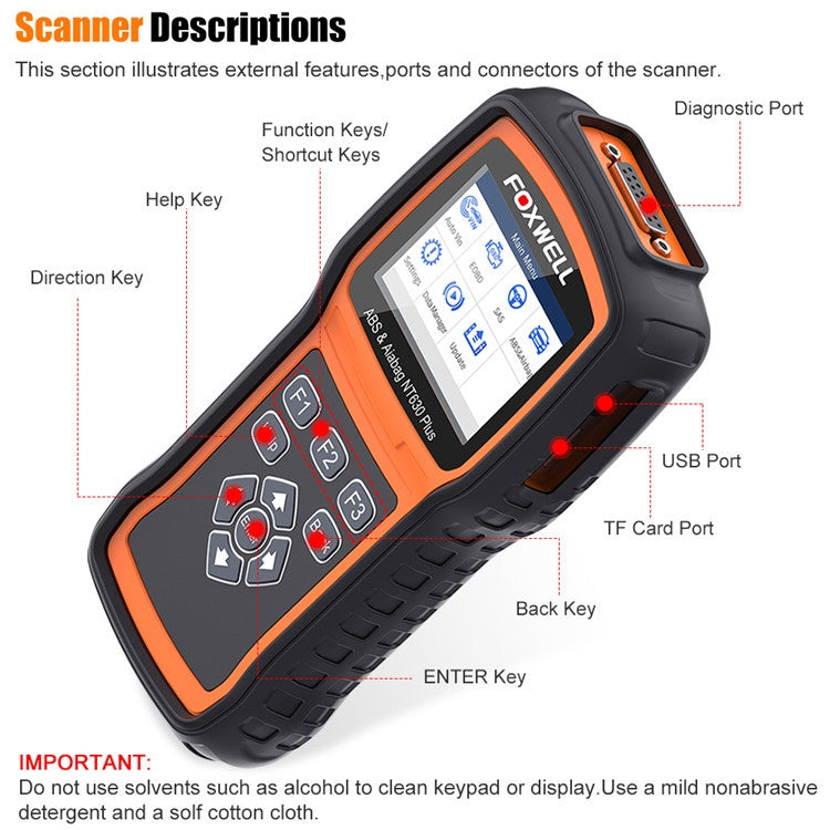 FOXWELL NT630 Plus OBD2 Scanner SRS ABS Code Reader SAS OIL EPB Reset Diagnostic, FOXWELL NT630 Plus