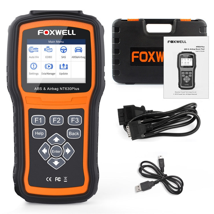 FOXWELL NT630 Plus OBD2 Scanner SRS ABS Code Reader SAS OIL EPB Reset Diagnostic, FOXWELL NT630 Plus