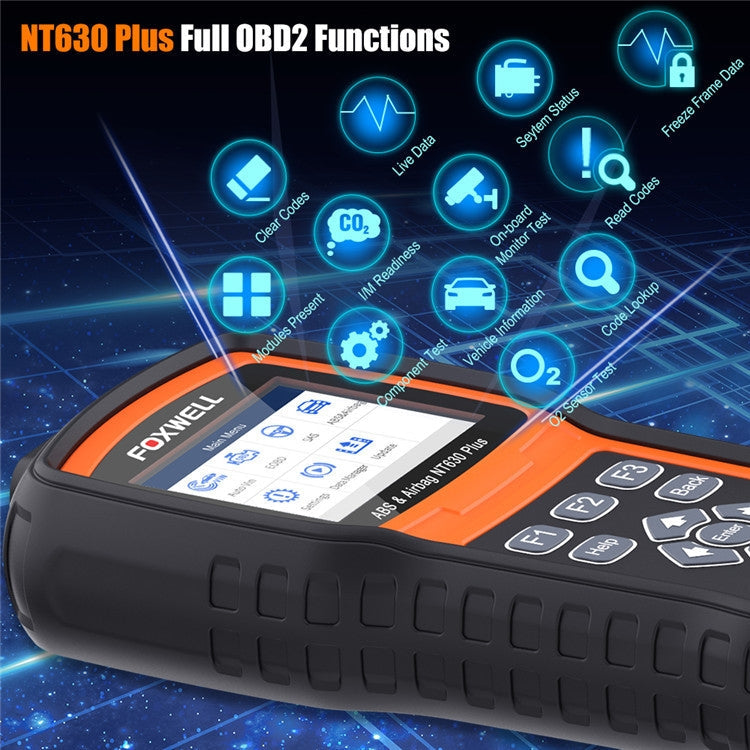 FOXWELL NT630 Plus OBD2 Scanner SRS ABS Code Reader SAS OIL EPB Reset Diagnostic, FOXWELL NT630 Plus