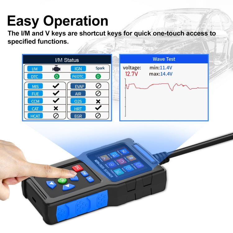 Automobile Fault Diagnostic Instrument OBD2 Engine Tester ELM327, T200