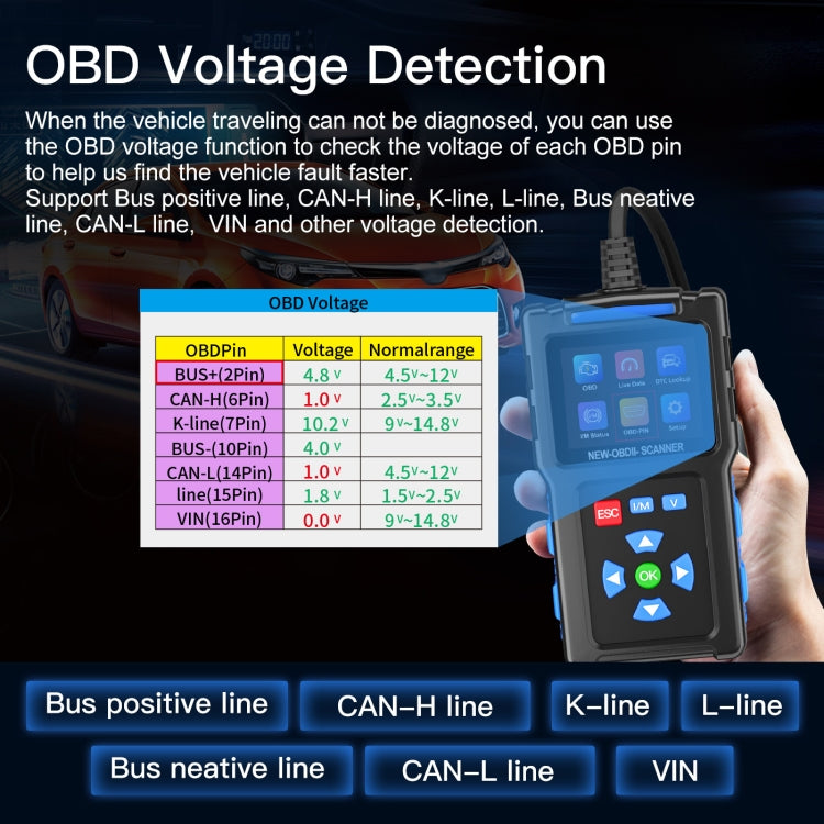 Automobile Fault Diagnostic Instrument OBD2 Engine Tester ELM327, T200