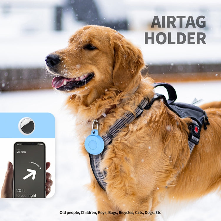 For AirTag 2nd Gen / AirTag 1st Gen Pet Plastic Waterproof Tracker Protective Case, Blue, Pink, Black