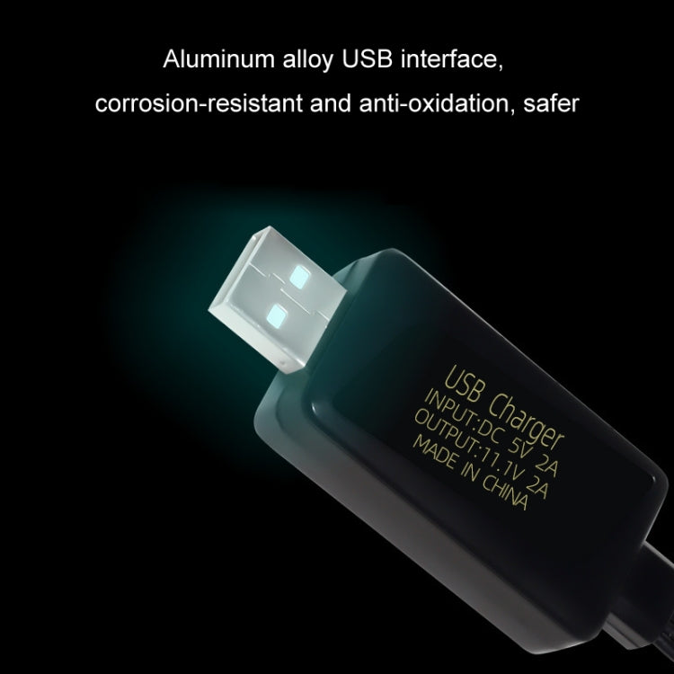 11.1V 2A 3S Lithium Battery USB Charger With Light, 4 Pin Plug