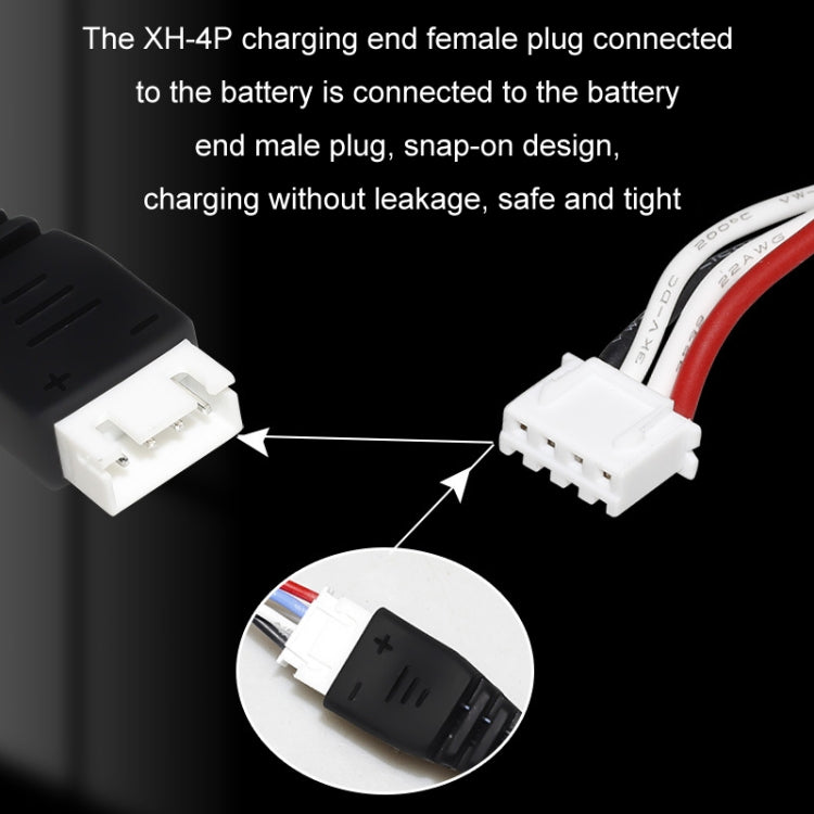 11.1V 2A 3S Lithium Battery USB Charger With Light, 4 Pin Plug