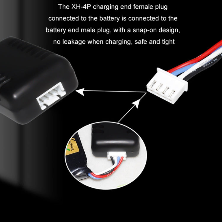 11.1V 2A 3S Output Protection Lithium Battery USB Charger With Light, XH/4P Plug