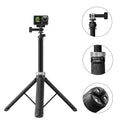 TELESIN 360 Degree Rotation 1.5m Selfie Stick Foldable Tripod for DJI, Insta360, GoPro and Other Action Cameras, S1-TSS-01