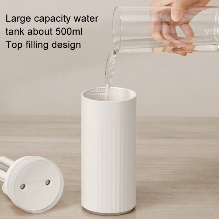 JisuLife HU16 Desktop Dual Mist Ports Humidifier, White Rechargeable, White Plug-in