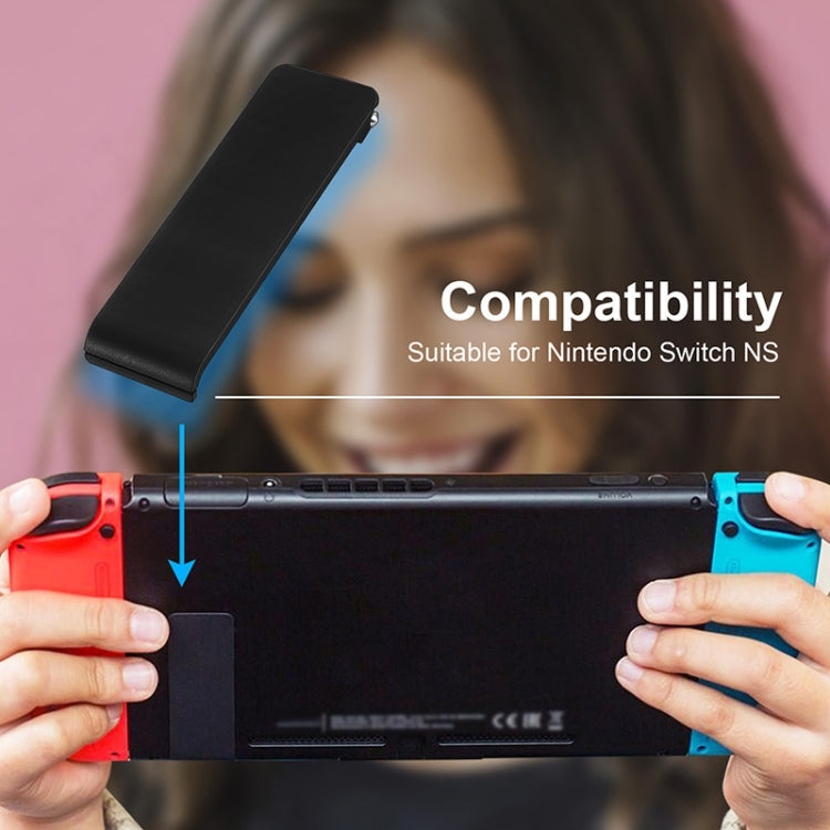 For Nintendo Switch Console 2pcs Replacement Kickstand Back Shell Holder, Transparent White, Black, White, Red, Blue
