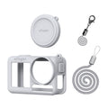 For DJI Osmo Action 5 Pro aMagisn Silicone Protective Case with Lanyard and Lens Cap