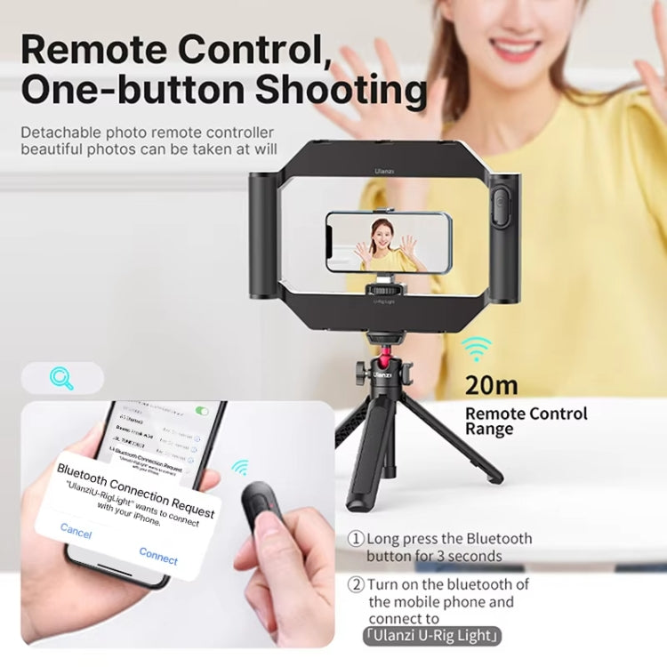 Ulanzi U-Rig  Camera Smartphone Video Rig Ring Light Rechargeable Video Light With Bluetooth Remote Control