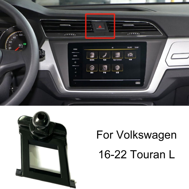 For Volkswagen Car Air Outlet Modified Mobile Phone Holder Base, 16-22 Touran L, 19-23 Polo, 18-20 Teramont, 17-20 Santana (Double Flash Square), 19-22 Bora, 19-21 Lamando