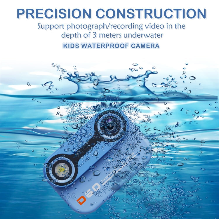 D60 3m Waterproof 2K HD 10X 2.4-inch Outdoor Photo Video Recording Children Mini Camera