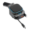 Dual Retractable Cable Car Charger Automobile Bluetooth MP3 Player, BC97
