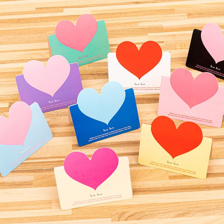 Universal Christmas Valentines Day Greeting Card Birthday Tanabata Blessing Message Card, Random Color Delivery