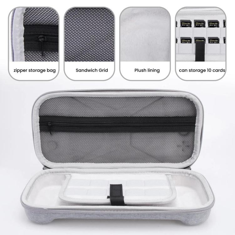 For Nintendo Switch 2 Game Console Storage Bag EVA Fabric Handbag, X-Pattern Gray, X-Pattern Black