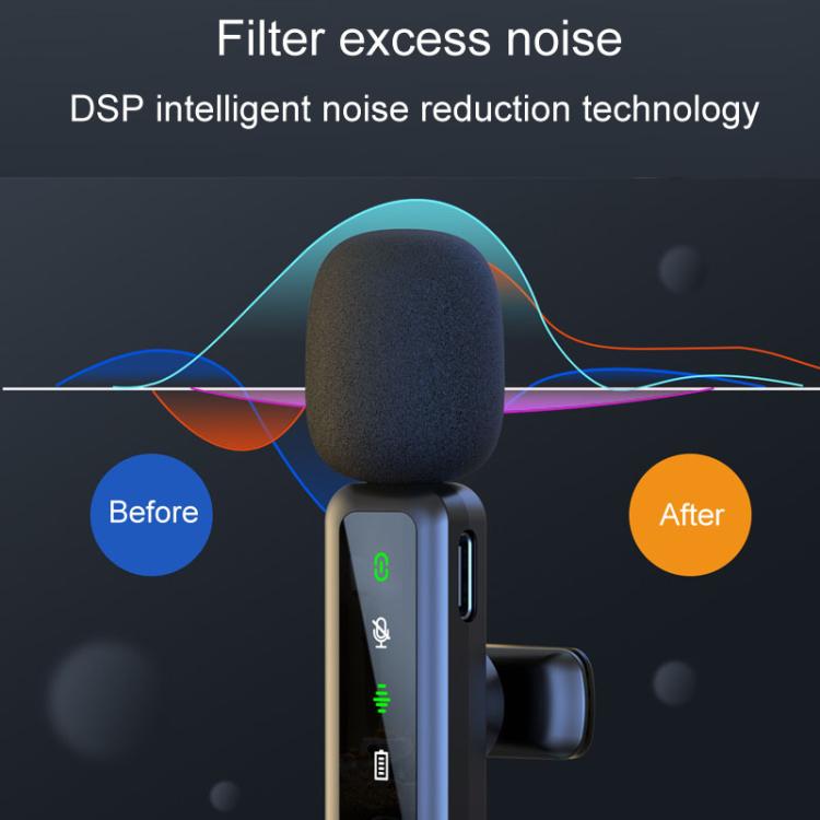 H65 3 In 1 Lavalier Wireless Microphone Outdoor Broadcast Noise Canceling Sports Camera Microphone, Single Mic, Dual Mic