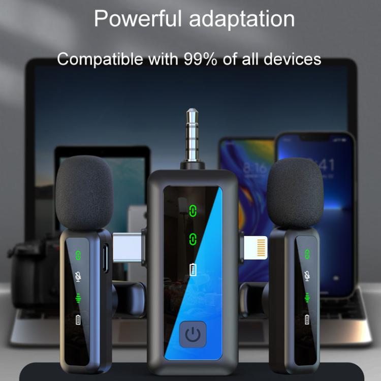 H65 3 In 1 Lavalier Wireless Microphone Outdoor Broadcast Noise Canceling Sports Camera Microphone, Single Mic, Dual Mic