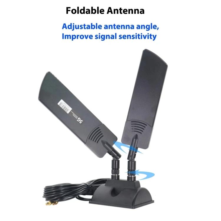 42dbi 5G Router External Antenna Outdoor Long Range WiFi Signal Coverage Booster, SMA Male Black, TS9 Black, SMA Male White, TS9 White