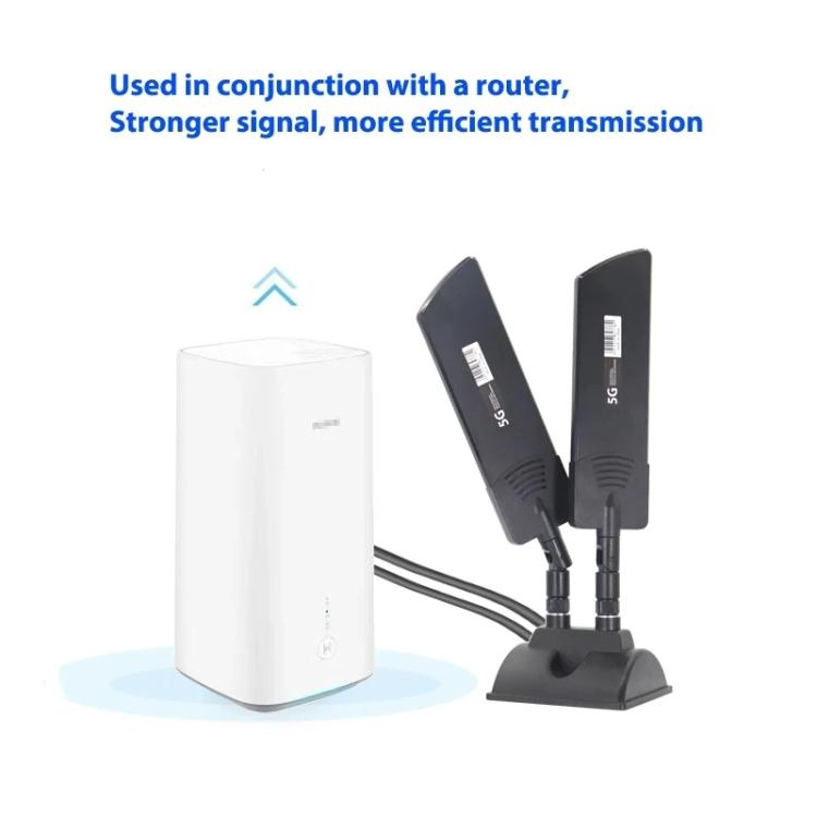 42dbi 5G Router External Antenna Outdoor Long Range WiFi Signal Coverage Booster, SMA Male Black, TS9 Black, SMA Male White, TS9 White